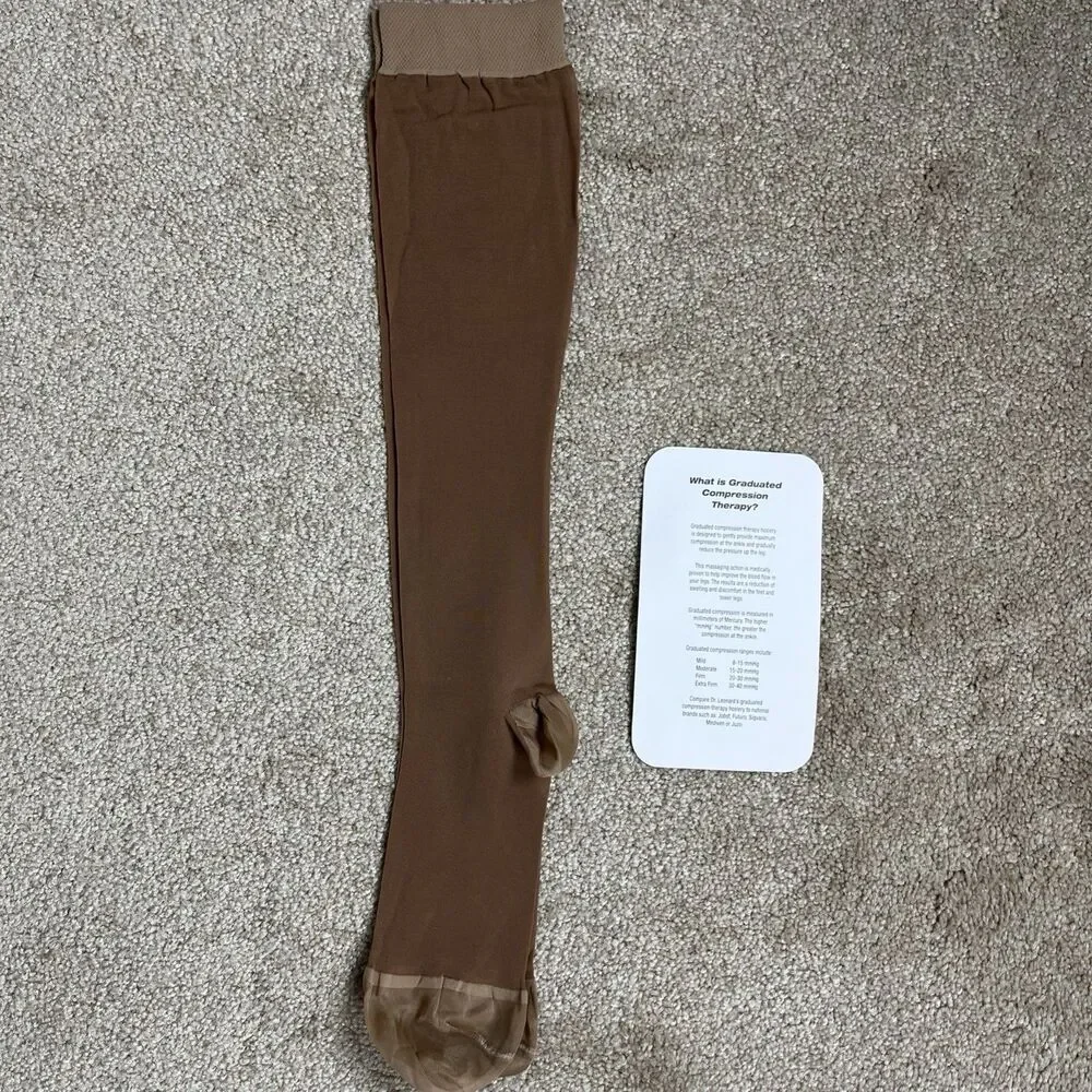 2‎ Pairs Dr. Leonard's Graduated Compression Therapy Hosiery Knee High Sheer XL